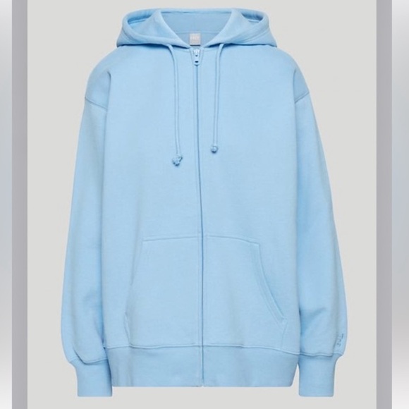 Aritzia Tops - Aritzia TNA COZY Mega Zip Oversized Baby Blue Hoodie